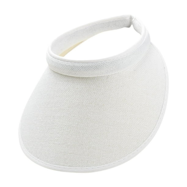 Sombrero con visera ajustable para playa, tenis, pesca, ciclismo y jogging. Blanco