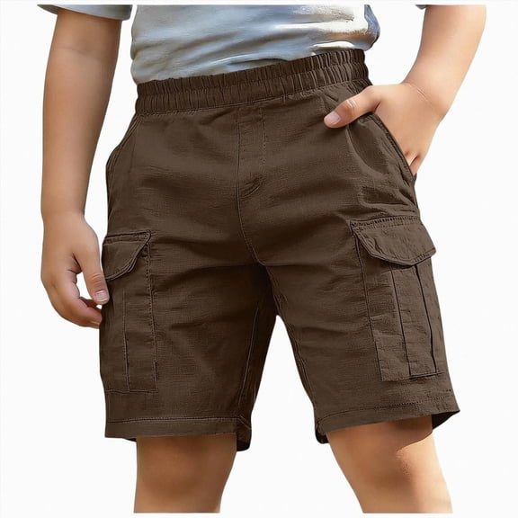 UAYOTSE 5T Boys Shorts Kids Cotton Blend Shorts for Boys Stylish Shorts,Sizes 7-8 Years