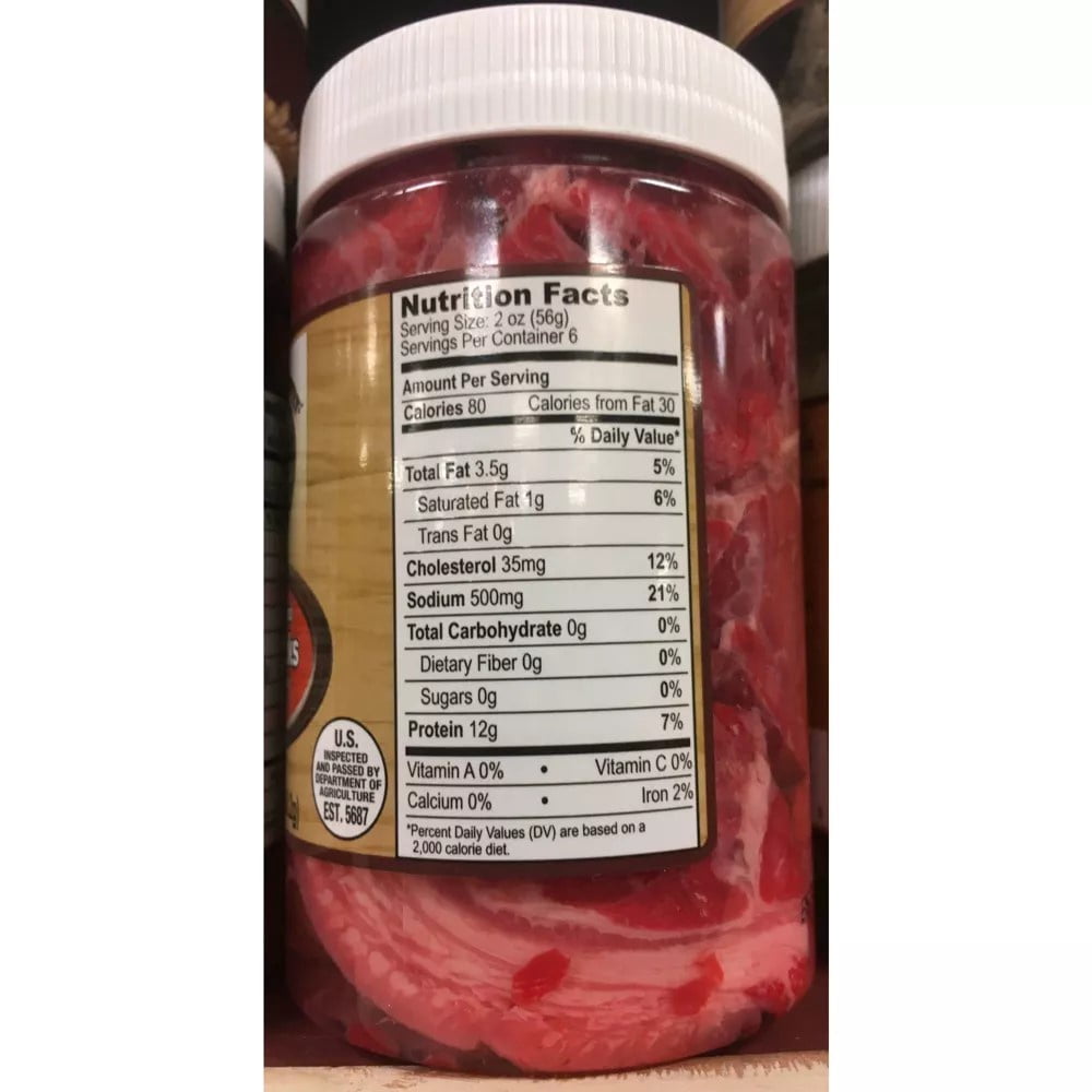 Backroad Country Fully Cooked Boneless USA Made Pickled Cured Pork Hocks, 12 oz Jar