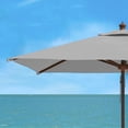 thumbnail image 5 of SAFAVIEH Velop 7.5' Wooden Pulley Market Square Umbrella, Grey, 5 of 6