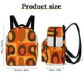 thumbnail image 2 of Abstract Orange Brown Circles Pattern Small Backpack Cute Mini Backpacks For Woman Lightweight Daypacks, 2 of 8