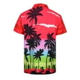 thumbnail image 3 of LilyLLL Mens Hawaiian Shirt Summer Beach Short Sleeve Buttons Down Printed T-shirt Tops, 3 of 3