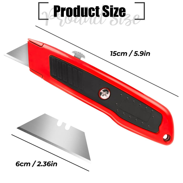 KingTool Box Cutter Utility Knife - Box Cutter Retractable Box Opener With  Total 5 pcs SK5 Blades, Aluminum Shell With Rubber Grip, Razor Blades  Utility Knife For Package 
