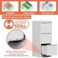 thumbnail image 5 of 3 Drawer File Cabinet with Lock,Vertical Filing Cabinets for Home Office,Heavy Duty Metal File Cabinet for Hanging A4/Letter/Legal Size File,Vertical File Cabinet 15" W X 17.8" D X 40" H-White, 5 of 9