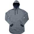 thumbnail image 4 of Ma Croix Mens Marled Lightweight Fleece Longline Pullover Hoodie, 4 of 5