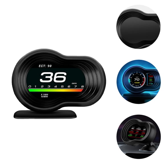 LULULION Dashboard Smart Digital Gauge Black with Stable Structure and Premium Pc ABS Material