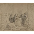 thumbnail image 3 of Jean II Restout 14x12 Black Modern Framed Museum Art Print Titled - Funeral of Francois Duplessis De Mornay, 3 of 5