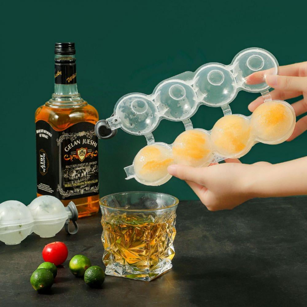 1pc Ice Ball Maker 2.4 Inches Big Ice Ball Mold Silicone Cute Bulb-shaped  with Funnel for Whiskey Cocktails 