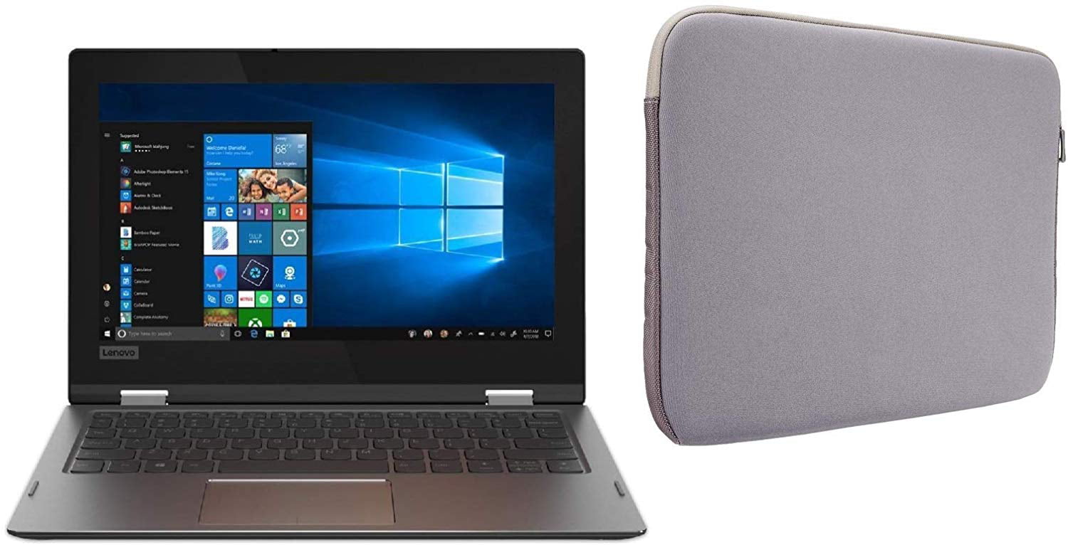 Lenovo Flex 11.6" HD 2-in-1 Touchscreen Laptop w/ Grey-Sleeve | Intel Pentium Silver N5000 ...