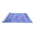 thumbnail image 2 of Ahgly Company Machine Washable Indoor Square Oriental Blue Industrial Area Rugs, 6' Square, 2 of 4