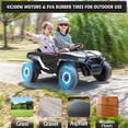 thumbnail image 4 of Sopbost 24V 4WD Kids Ride On UTV with Remote Control, 2 Seater Battery Powered Ride On Toy with EVA Tires, Music, Plastic Roof, 3-5 MPH, Ages 3-8, White, 4 of 10