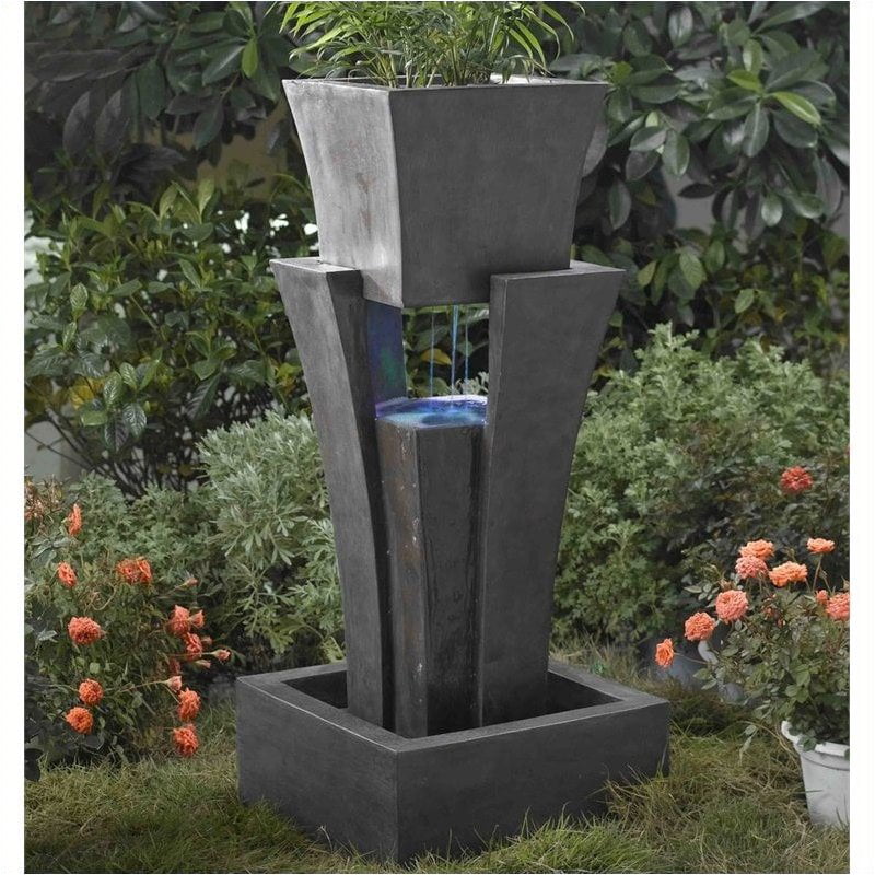 Outdoor Fountain With Planter