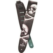 Alchemy Gothic Collection Leather Guitar Strap, Blackbloods Skull