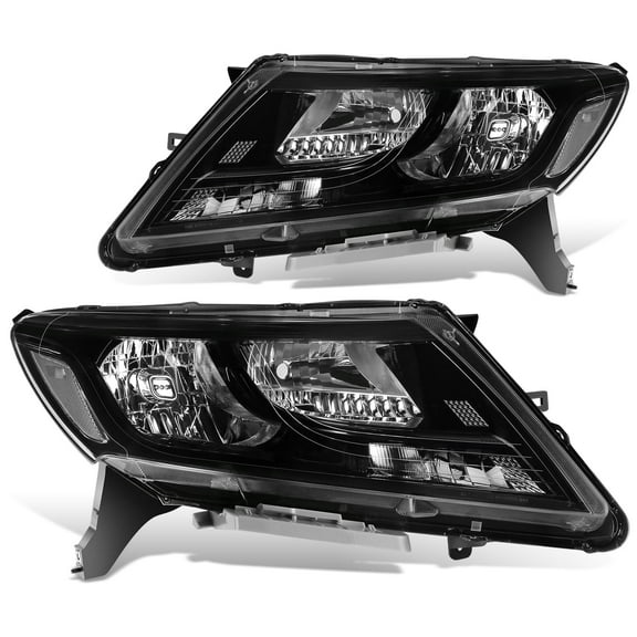 DNA Motoring Headlight Assembly for 13-16 Nissan Pathfinder, Black/Clear