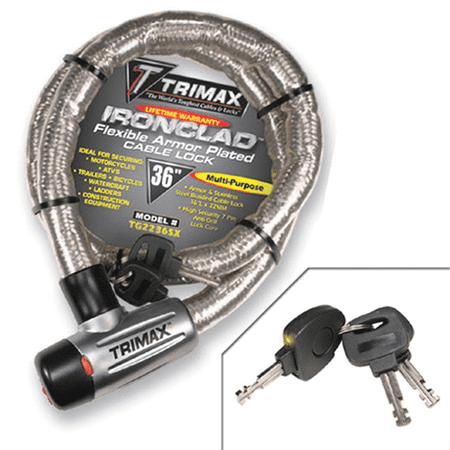 - Trimax TG2236SX High Security Armor Plated Stainless Steel Locking Cable (36