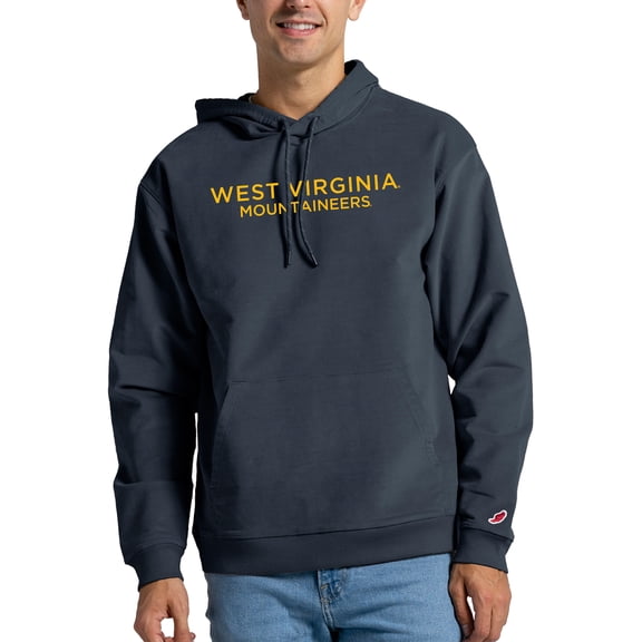 Men's League Collegiate Wear Navy West Virginia Mountaineers Stretch Corduroy Pullover Hoodie