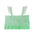 thumbnail image 4 of Girls Dress Green Tank Smocked Ruffle Skirt Sundress 12-18 M, 4 of 8