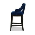 thumbnail image 5 of Jennifer Taylor Home Hollywood 26 inches Upholstered High Back Counter Height Bar Stool Onyx Black Performance Velvet, 5 of 5