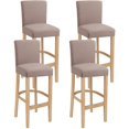 thumbnail image 1 of Stretch Bar Stool Covers Pub Counter Stool Chair Slipcover for Dining Room Cafe Furniture Bar Stool Slipcover Washable Removable High Stool Seat Cover with Back(Sand,Set of 4), 1 of 7