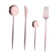thumbnail image 1 of Juego de cubiertos de cocina de 4 piezas, vajilla multifuncional, utensilios para servir carne Oro rosa, 1 of 9