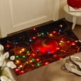 thumbnail image 5 of Christmas Decorative Entrance Door Mat with Christmas Balls Printing, Household Absorbent Nonslip Doormats for Xmas Bathroom Living Room Decorations 23.62x15.75 Inch Multicolor, 5 of 6