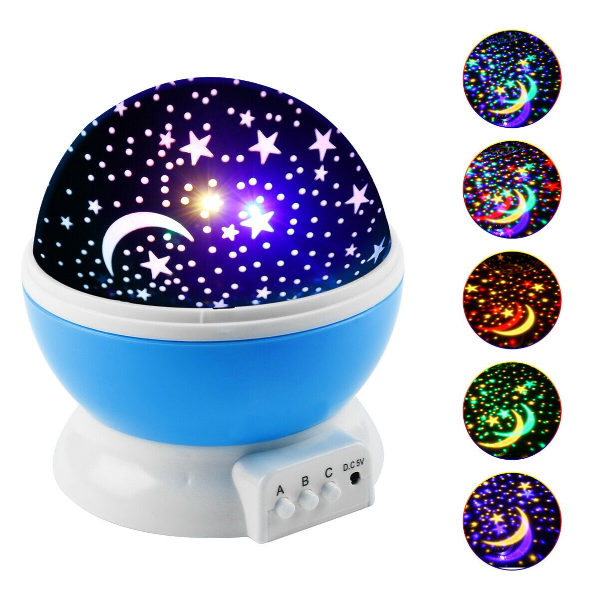Romantic 360° LED USB Star Light Sleep Starry Night Sky Projector Cosmos Lamp US