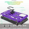 thumbnail image 4 of Compatible for Moto G Stylus 5G 2021 Case with HD Screen Protector,  Military-Grade Protective Phone Case with Magnetic Kickstand Ring for Motorola Moto G Stylus 5G Purple, 4 of 7