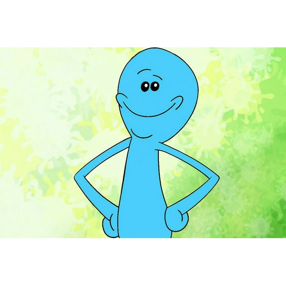 Rick and Morty Mr. Meeseeks - CANVAS OR PRINT WALL ART