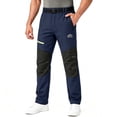 thumbnail image 4 of HOMADLES Men's Waterproof Softshell Hiking Pants Windproof Straight Leg Cargo Pants with Multi Pockets for Outdoor Climbing & Work Blue Size L, 4 of 10