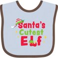 thumbnail image 3 of Inktastic Christmas Santa's Cutest Elf Boys or Girls Baby Bib, 3 of 4