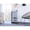 White, variant on White Particle Board Construction | Elegant Bar Cart for Home Bars | Spacious Storage with Cubbies and Shelves