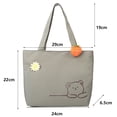 thumbnail image 2 of Large capacity Kawaii Bunny Student Cosmetic Bag Girls Cartoon Handbag Women Canvas Bag Tote Bags Shoulder Bag PINK, 2 of 8