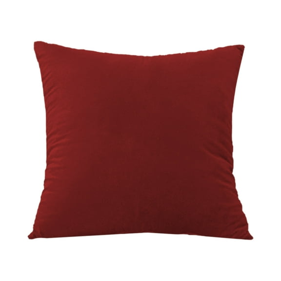 Tunhigl Luxury Soft Plush Throw Pillow Covers for Sofa and Bed - Double-Sided Decor - Cozy Home Accent with Hidden Zipper Red