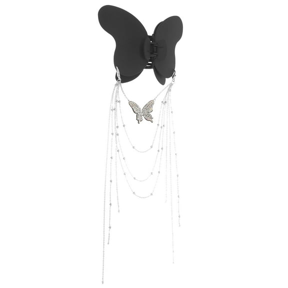 Supvox Womens Hair Clamps Butterfly Shape Tassel Style 1Set