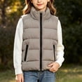 thumbnail image 6 of StSilkitty Boys Girls Puffer Vest Zip up Sleeveless Stand Collar Jacket Coat Fall Winter Warm Outerwear with Pockets, 6 of 9