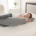 thumbnail image 5 of Eurhowing Large Body Pillow, Breathable Full Body Pillow for Side Sleeper, Soft Long Bed Pillow for Adults, Dark Gray, 5 of 13