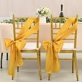 thumbnail image 6 of SQDWYGUO 60 PCS Satin Chair Sashes Bows Universal Chair Ribbon Ties Back Sash for Wedding Party Reception Events Banquets Hotel Event Chair Cover Decoration (Size 7x108 inch),Gold, 6 of 6