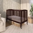 thumbnail image 5 of Dream On Me Full Size 2-in-1 Folding Stationary Side Crib, Locking Wheels, Espresso, 5 of 10