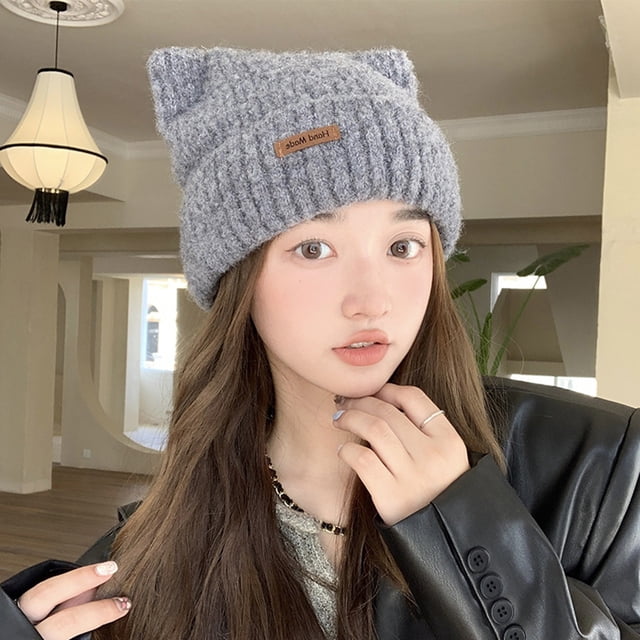 Xihbxyly Sombrero de Pescador con Estampado de Cuadros, Gorro Cálido de Invierno, Gorro Suave y Elástico, Ligero y Plegable, Accesorio para Exteriores para Mujer, Estilo Urbano Chic, Estilo Informal,