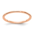 thumbnail image 1 of Solid 14K Rose Gold 1.2mm Classic Dome Stackable Band Thin Wedding Anniversary Ring Size 7.5, 1 of 5