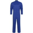 thumbnail image 6 of iiniim Men's Long Sleeve 100% Cotton Coverall Front Half Zipper Dustproof Jumpsuit Workwear Royal Blue M/165, 6 of 7