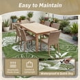 thumbnail image 3 of SIXHOME Outdoor Rug 5'x8' Waterproof Reversible Patio Rug Boho Geometric Indoor Outdoor Rugs Lightweight Plastic Straw Ourdoor Carpet for RV Camping Deck Balcony Modern Porch Decor Green, 3 of 7