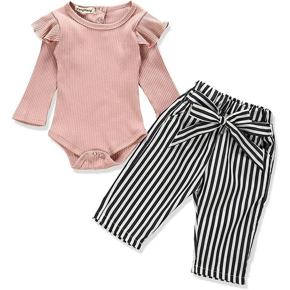 Baby Girls Clothes Cute Baby Clothes Girls Romper Pant 2pcs Winter Outfit 6-12 Months