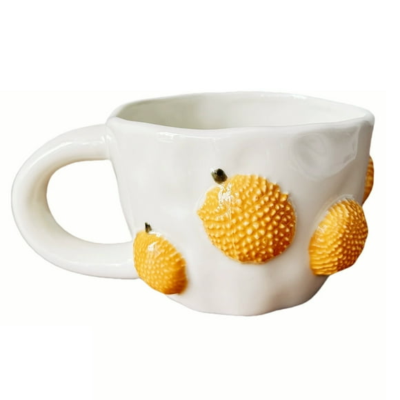 Toystoory Taza de cerámica, taza multifunción, elegante y de gran capacidad, diseño ideal para té, jugo o en la oficina. Teteras Durián 301-400 ml