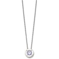 thumbnail image 3 of Chisel Stainless Steel Polished CZ June Birthstone Circle Pendant on a Multi-Link Chain Necklace - 20", 3 of 8