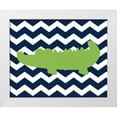 thumbnail image 1 of Robinson, Tamara 32x26 White Modern Wood Framed Museum Art Print Titled - Chevron Alligator II, 1 of 4