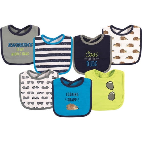 Hudson Baby Baby Cotton Drooler Bibs 7 Pack