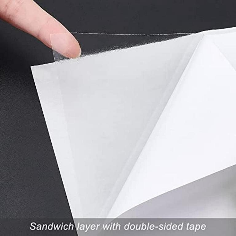 10 sheets /Pack Clear Double Sided Adhesive Sheets for tags, scrapbook pages