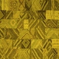 thumbnail image 1 of Ahgly Company Indoor Square Abstract Yellow Contemporary Area Rugs, 5' Square, 1 of 4