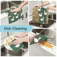 thumbnail image 2 of Yayeee 6 Pack Kitchen Dish Cloths Set for Washing Soft Drying Absorbent Microfiber Towels, Green Christmas Goose Pattern, 2 of 9